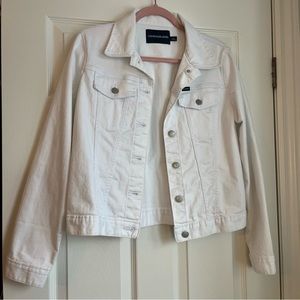 Calvin Klein white denim jacket size medium